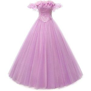 NEW Beautiful Bling Sequin Orchid Cinderella Prom Dress Quincenera Gown